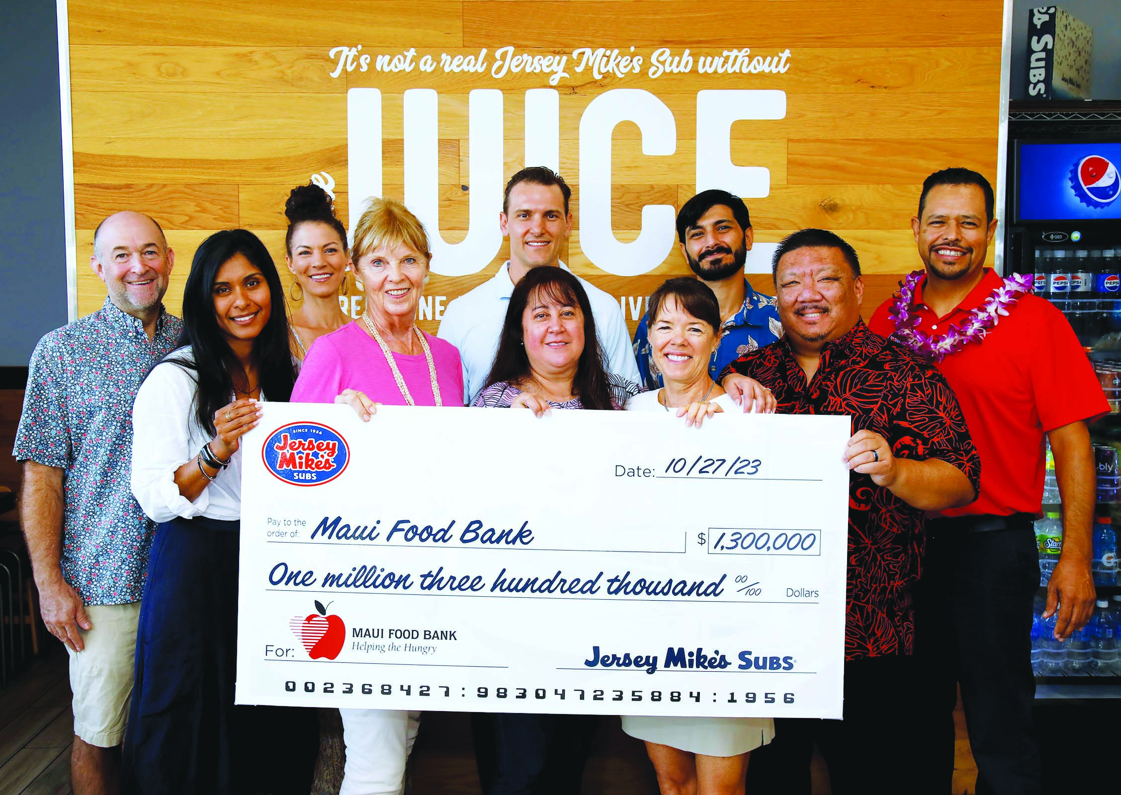 Jersey Mike’s donates 1.3M to food bank News, Sports, Jobs Maui News